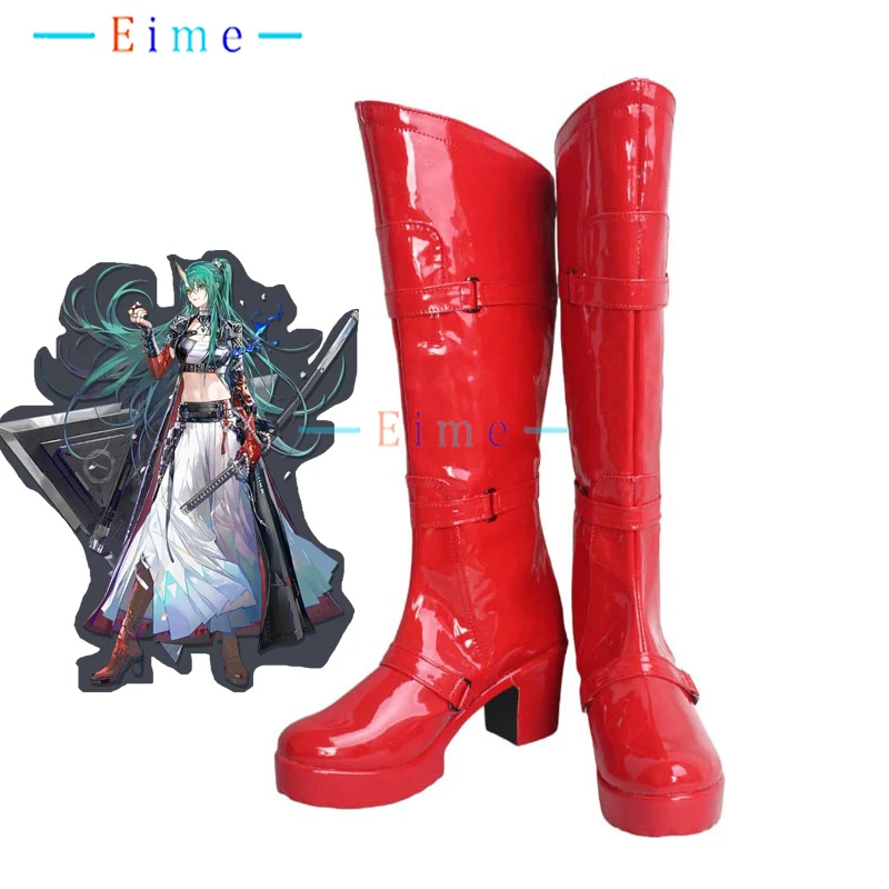 

Arknights Hoshiguma The Breacher Cosplay Shoes Game Cosplay Red Boots Halloween Carnival Shoes Cosplay Props Custom Made