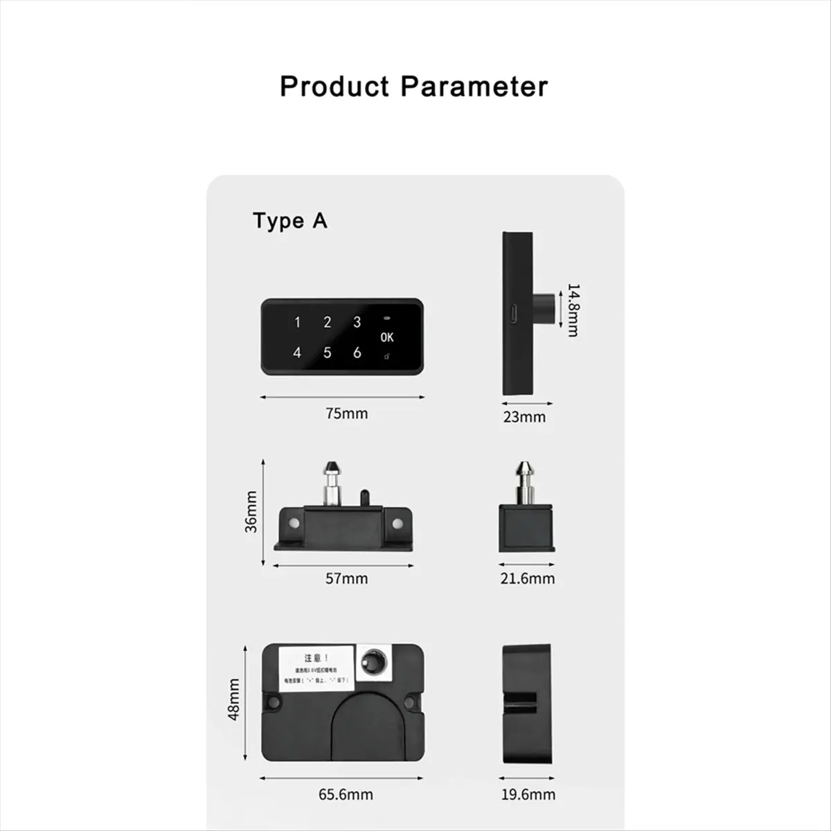 L77A Smart Fingerprint Lock, Drawer Lock, Password Lock, Cabinet Lock, Cabinet Door Lock, Electronic Induction Lock