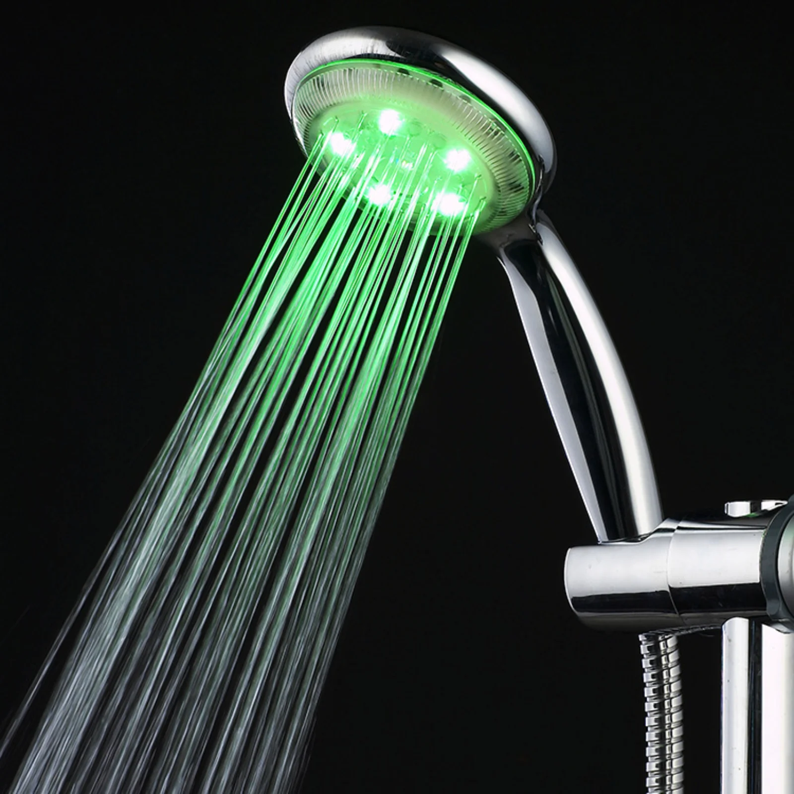 LED luminous Shower Head A6 Colorful Self-changing Shower Sprayer Water Saving Showerhead Replacement Bathroom Accessories