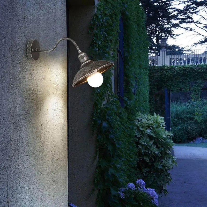 

Retro outdoor waterproof wall lamp exterior wall aisle corridor decorative lamp villa garden foyer simple creative eaves lamp