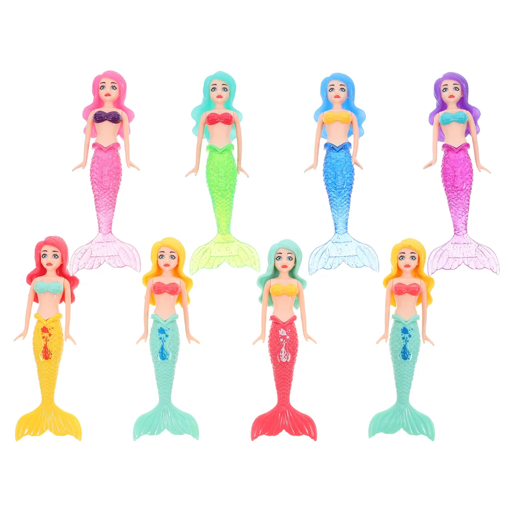 

8 Pcs Take Bath Diving Toys Child Pool for Kids Mermaid Party Favors Abs Swimming Small