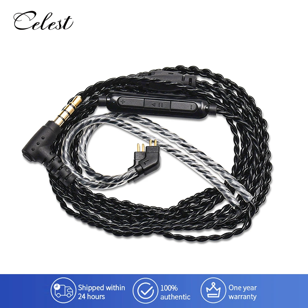 

Новый кабель для наушников Celest Jimo, бескислородная медь 0,78, 2-контактный провод для наушников, аксессуары, штекер 3,5 мм, гарнитура для Hi-Fi музыки IEMs