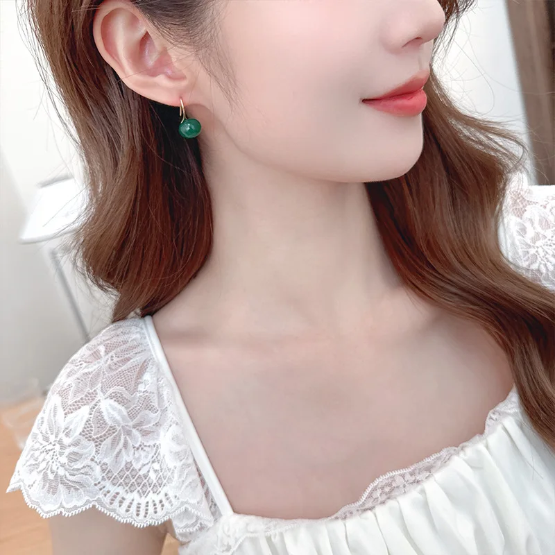 Новые нефритовые серьги-крючки в китайском стиле, высококачественные серьги в стиле ретро