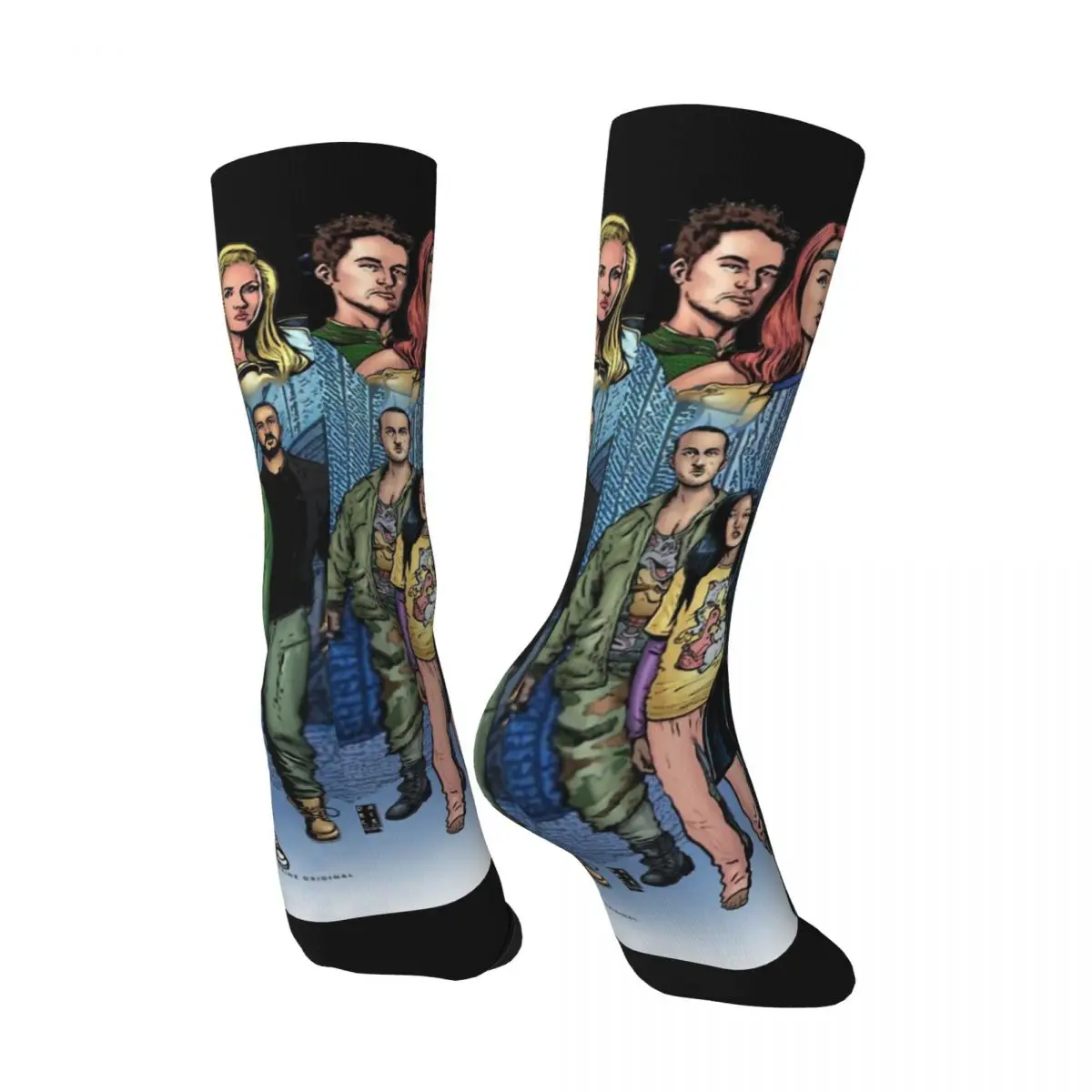 Funny Happy Comic Poster Premium Men's Socks Retro Harajuku The Boys Billy TV Show Hip Hop Novelty Seamless Crew Crazy Sock