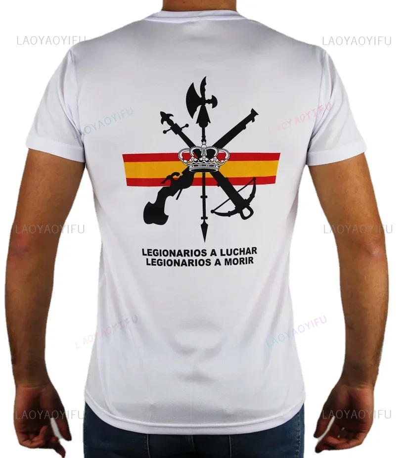 Summer Spanish Legion Graphic Tee Vintage Military Unisex Streetwear Casual Fan Merch O Neck Short Sleeve Men Women