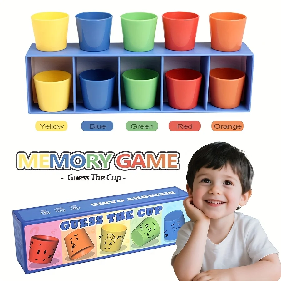 Meerkleurige beker voor kinderen Bijpassend speelgoed Montessori Vroeg onderwijs Speelgoed Plezier Raden Kleurspellen Oefening Visuele kleurcognitie