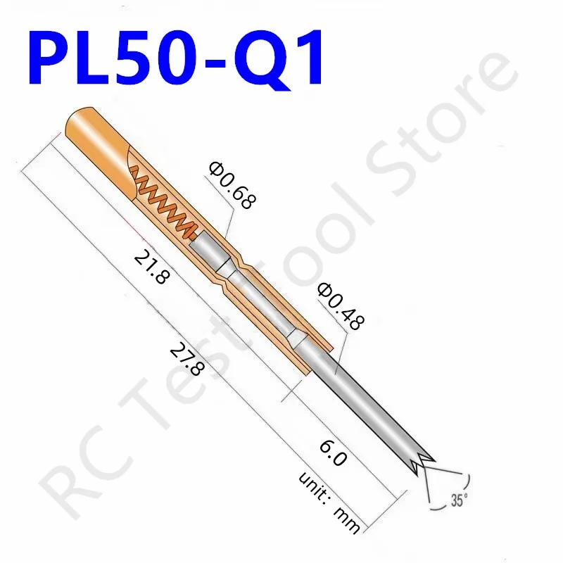 

100 шт., диагностические Пружинные щупы PL50-Q