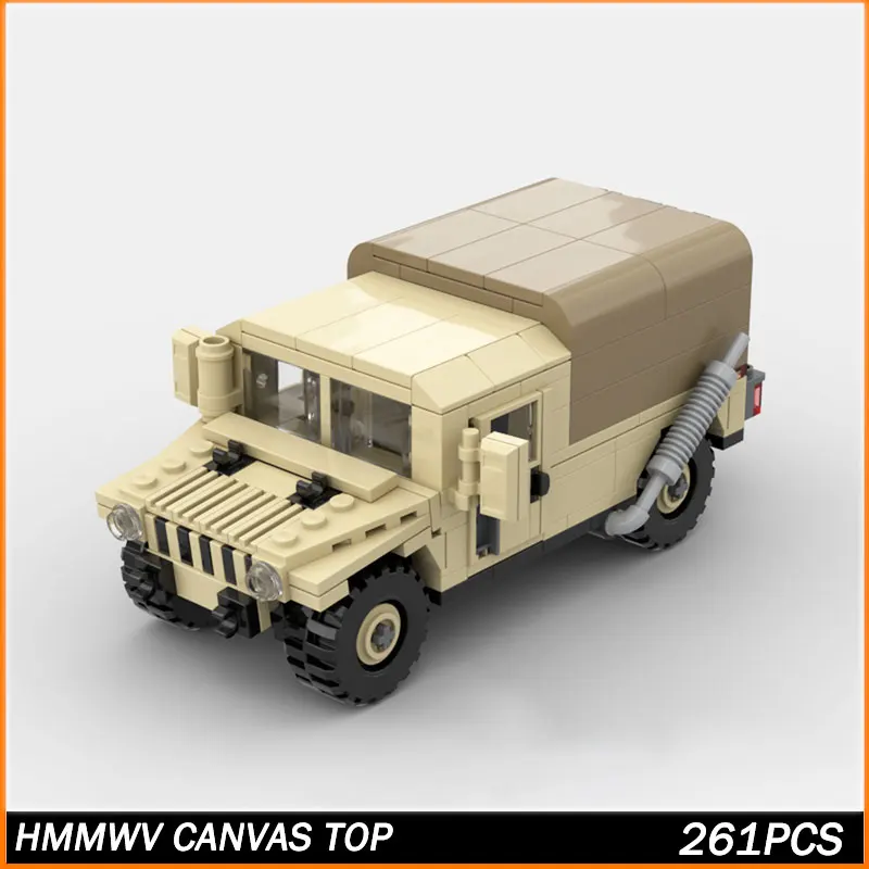 

Новинка 2025 года, строительные блоки MOC, WW II, военная машина, холст, верхняя часть, модель «сделай сам», креативная головоломка, образовательные кирпичные игрушки, 261 шт.