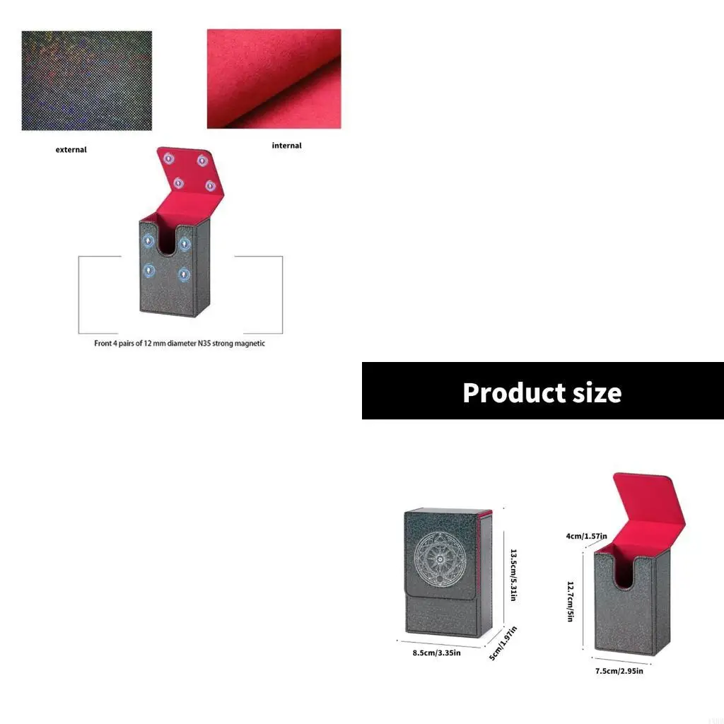 

PU кожаные таротс -карты хранения корпуса игра держатель палубы Держатель Tarots Card Box 4xbb