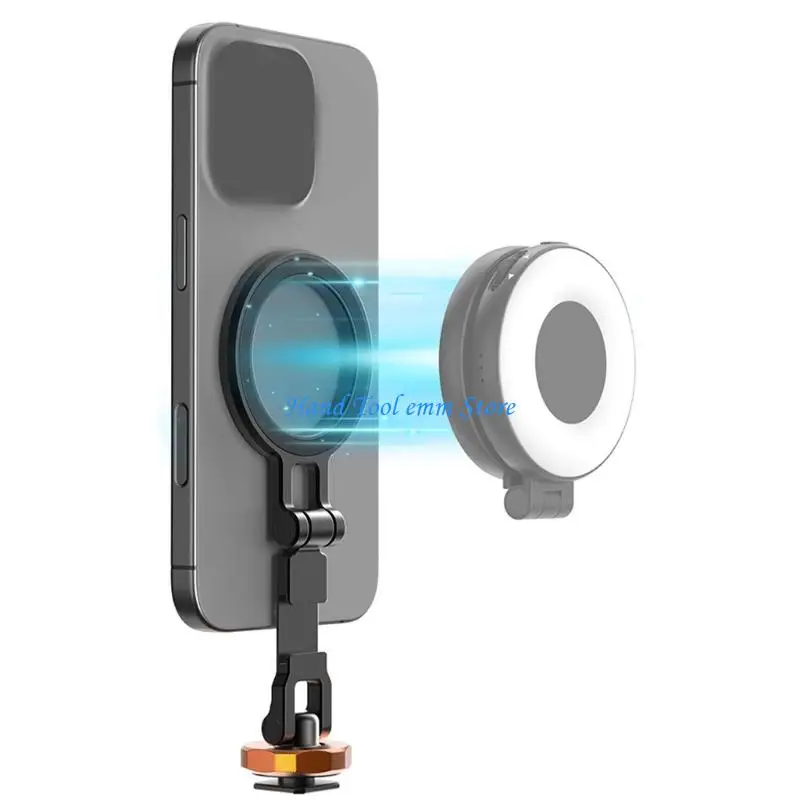 H37F Rotatable Smartphone Support with Cold Shoe Adapters Suitable for Microphones Mount