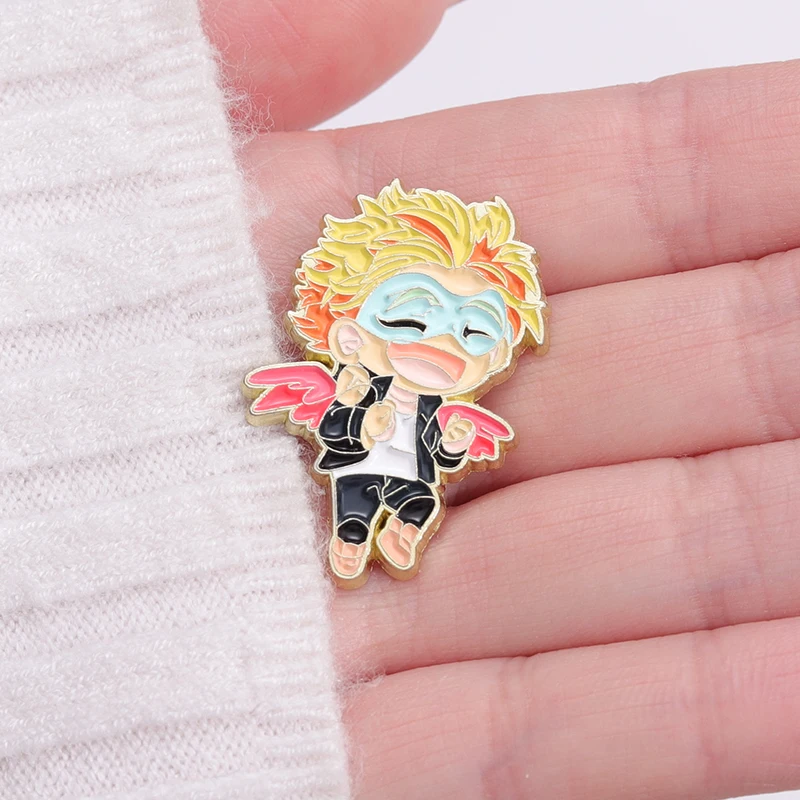 Custom Japanese Anime Characters Brooches Lapel Badges Funny Cartoon Jewelry Gift for Kids Fans Friends MHA Enamel Pins