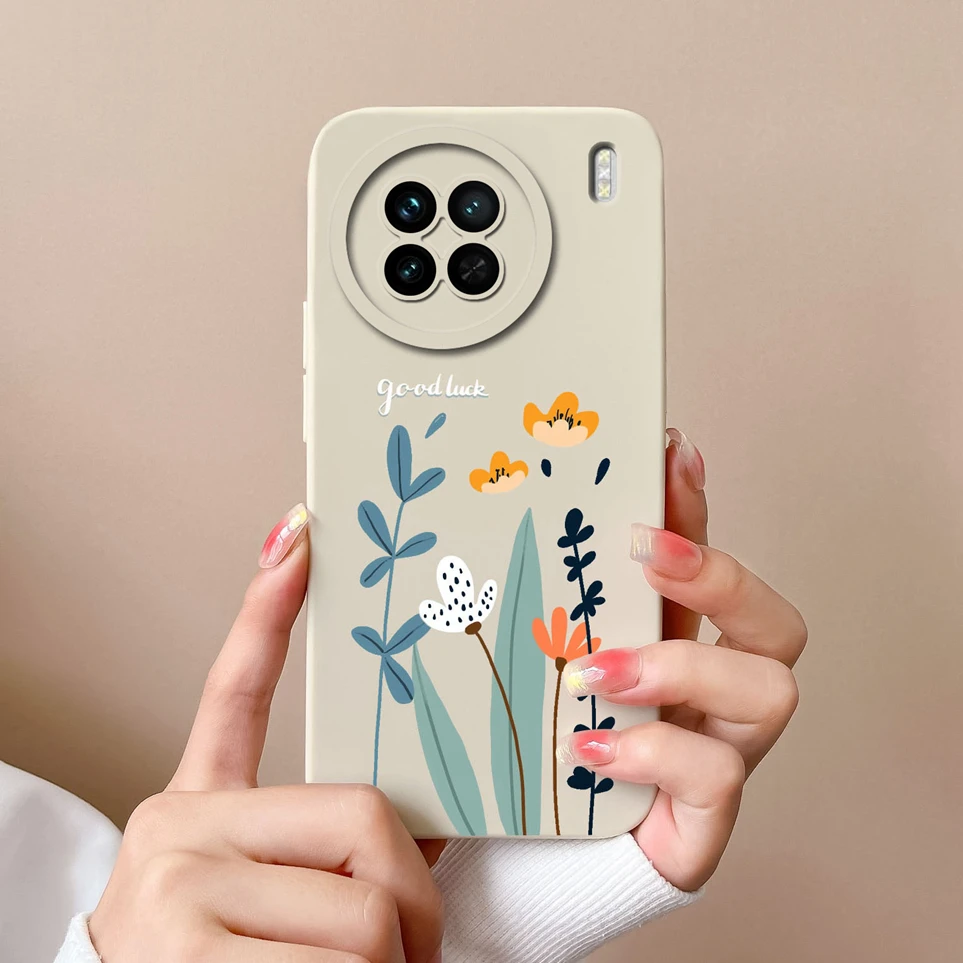 Cute Avocado Back Cover For Vivo X90 X90S X90 Pro Soft Silicone Case Camera Protection Coque For X 90 X90 S X90Pro Cartoon Funda