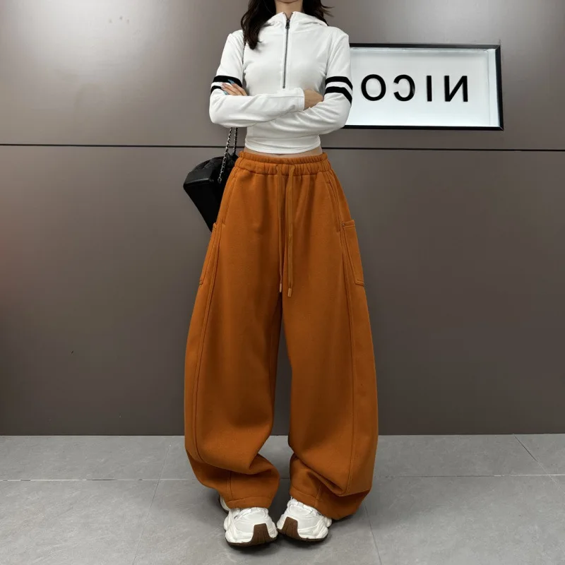 

Women's Casual Golf Tennis Sports Running Fitn Square Dance Wide Leg Pants Side Big ket Modern Sle High Waist Jeans