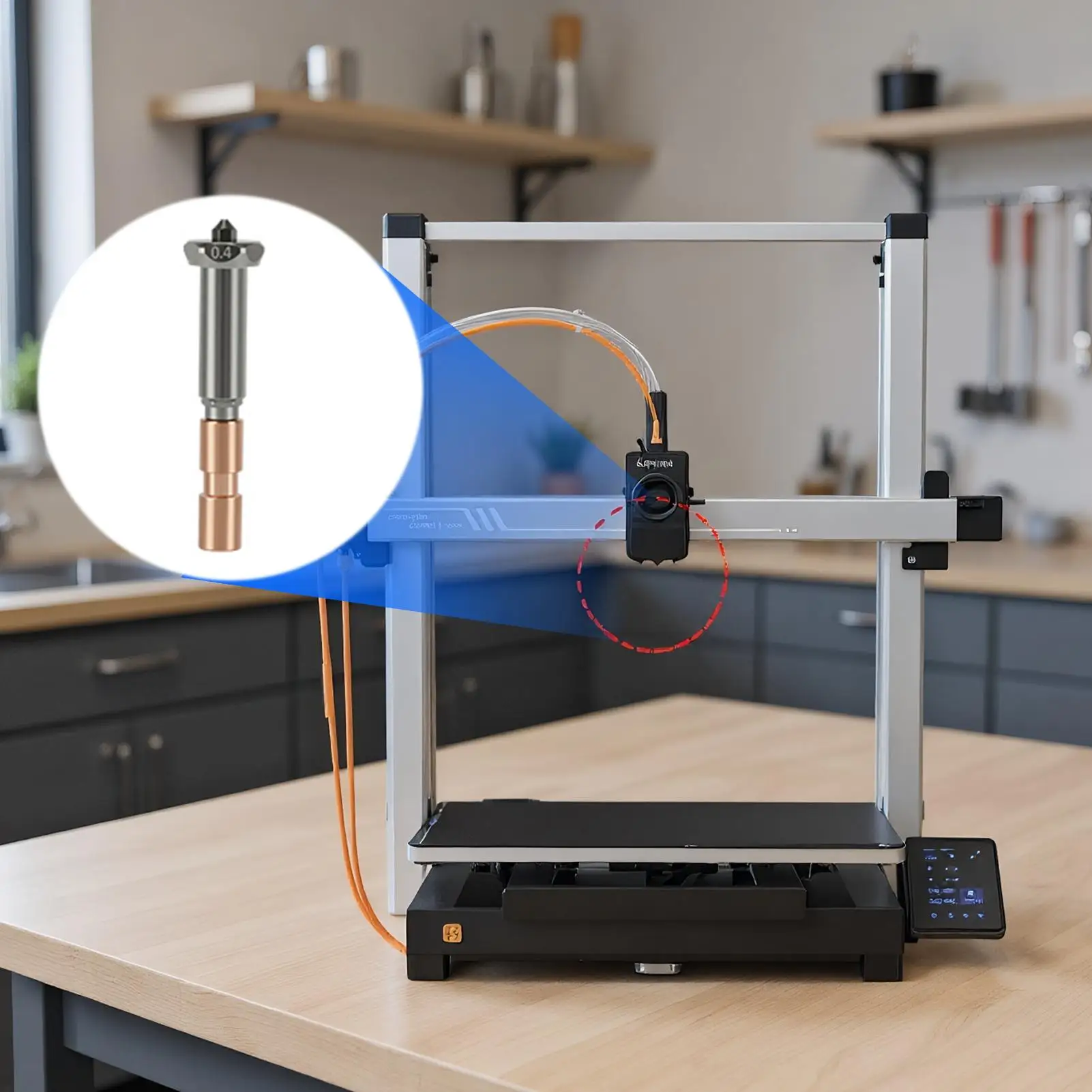 

For Kobra 3 Max 3D Printer Nozzle Heating Element Replacement High-Strength 3D Printer Nozzle For Home Commercial Modeling