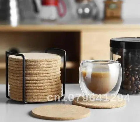 5/3 pcs Natural Round Wooden Slip Slice Cup Mat Coaster Tea Coffee Mug Drinks Holder for DIY Tableware Decor Durable Pad