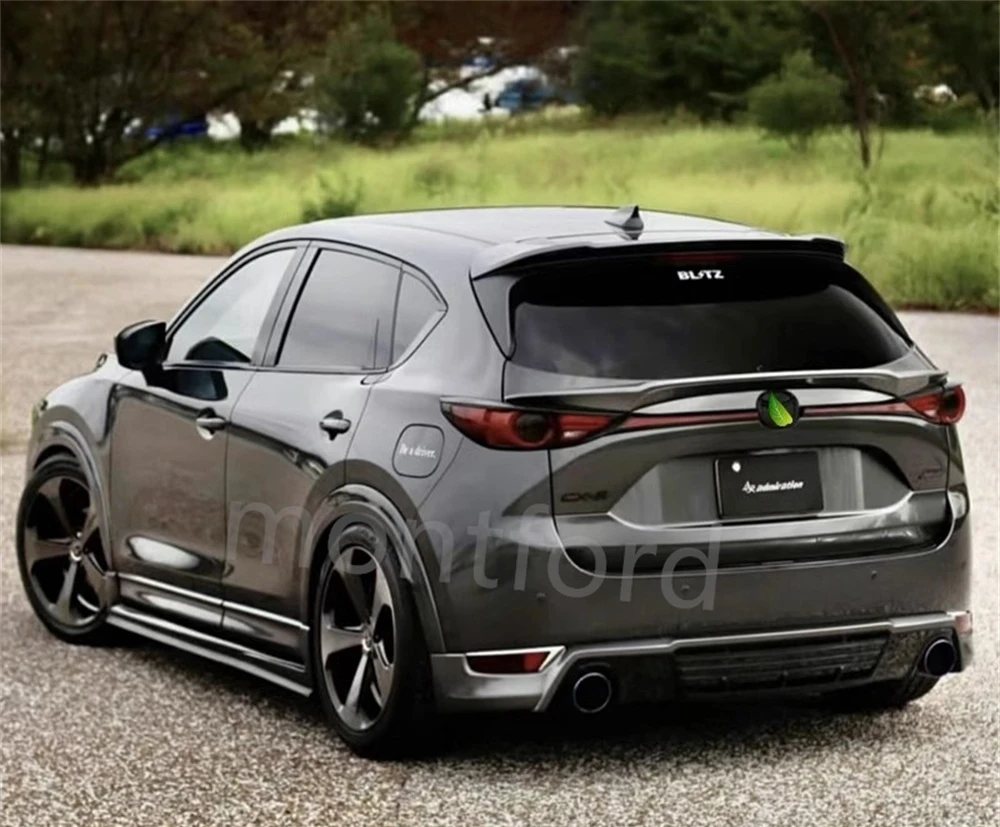 For Mazda CX-5 CX5 2018 2019 2020 2021 2023 Rear Middle Spoiler Wing Carbon Fiber Trunk Lip Wing Black White Spoiler Car Styling view 3