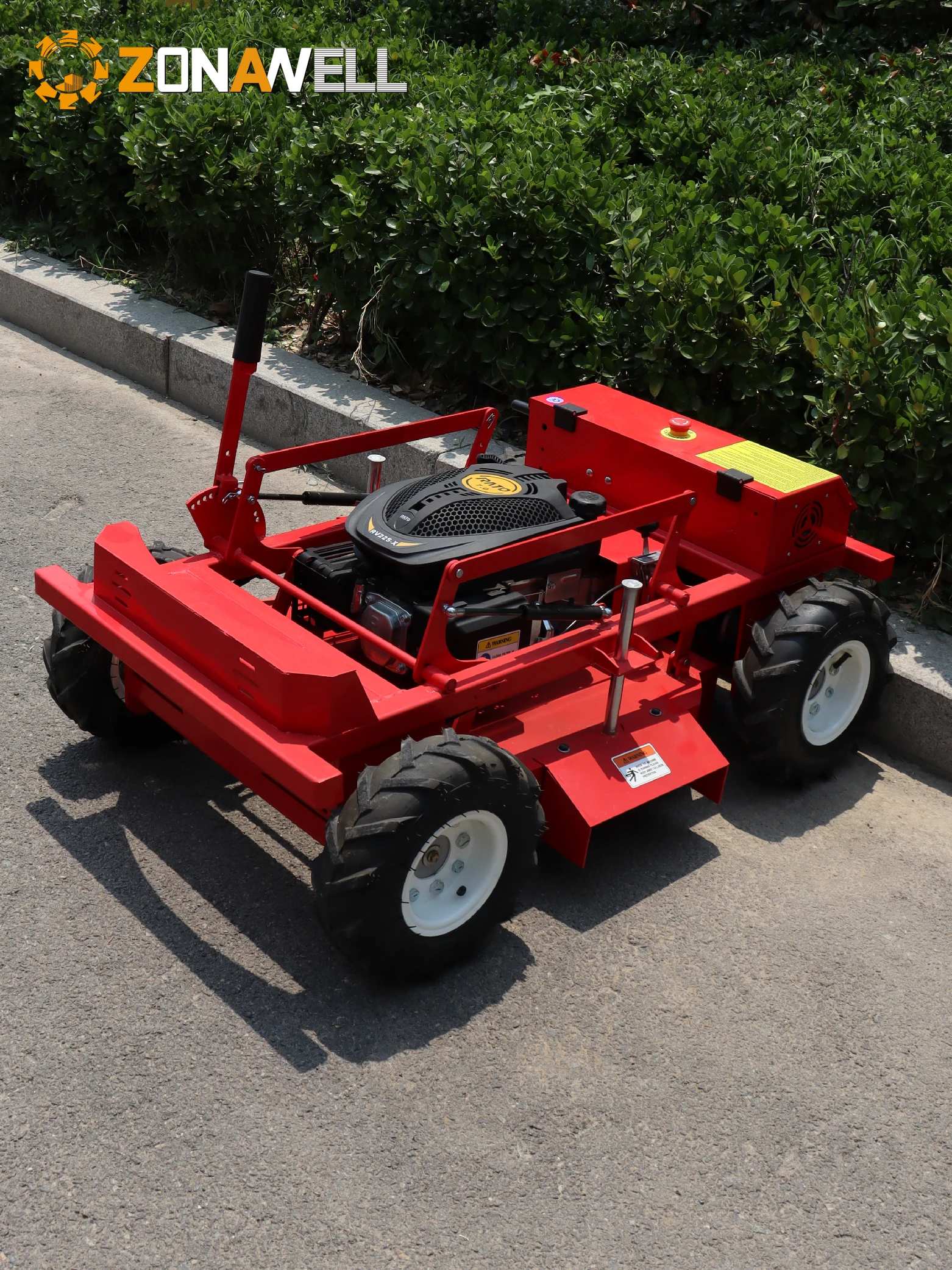 ZNW-600 Auto-Cruise RC Mower: Precise Route Planning, 30° Hill Tackle, USB Charging, Durable Steel Deck, for Both Residential an