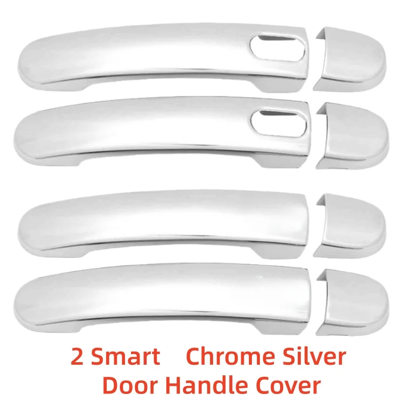 

Chrome Silver Car Accessory Door Handle Cover Trim Paste Style For 4 Door Seat Ibiza6L 2003 2004 2005 2006 2007 2008 2009