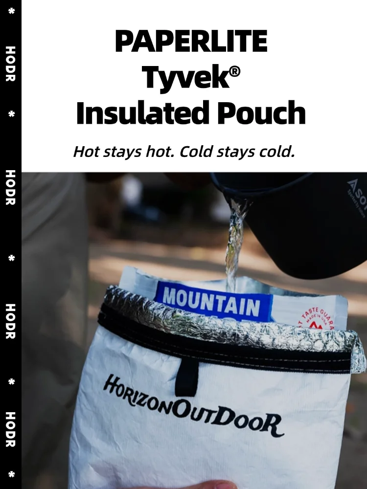 [HODRGEAR] Outdoor Tyvek ® Isolierte Lebensmittelbeutel, ultraleichte Gefriertrocknungs-Mahlzeit, gemütliche Wärmetasche, reißfeste Ausrüstung für Wanderungen und Camping – Detail 1