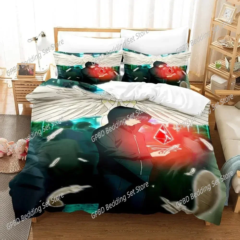 New Platinum End Comfortable Duvet Quilt Cover Pillowcase Bedding Set Children Bedroom Decoration Home Textile