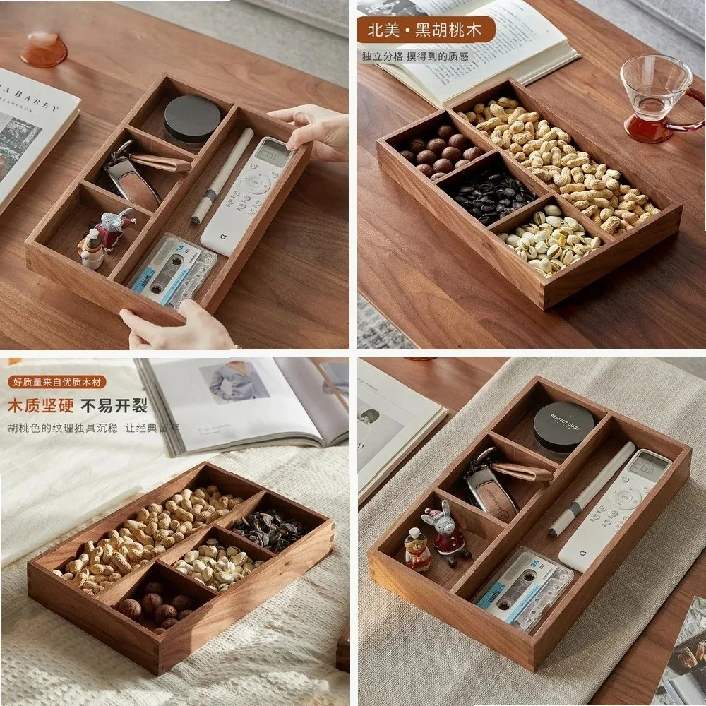 

Solid wood desktop sundry coffee table office key storage box Jewelry cosmetics stationery organizer box tray
