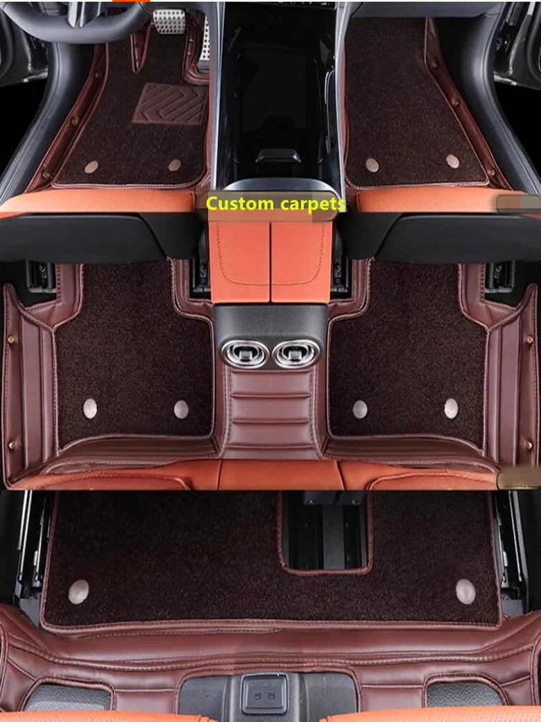 

Высококачественные коврики, специальные автомобильные коврики на заказ для Mercedes Benz GLB 180 200 220d 250 2025-2020 7-местные двухслойные ковры