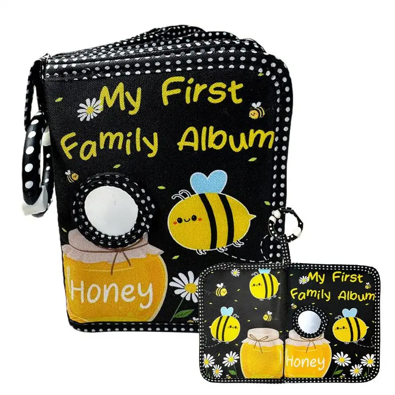 Photo Album For Baby Baby Album Soft Cloth Photo Book Bee Honey Pattern Family Pictures Storage Mom Must Haves Holds 4x6 Inch
