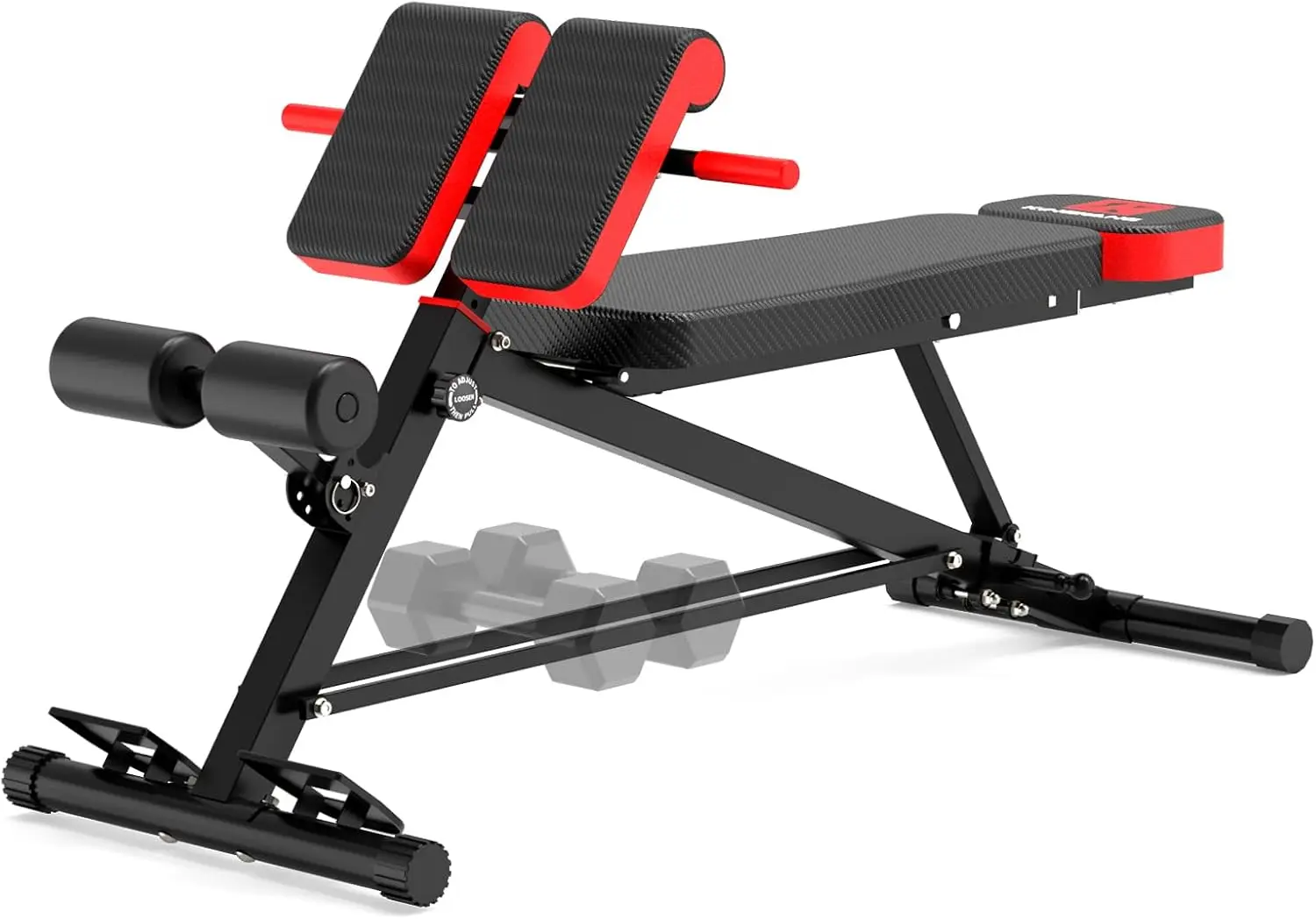 Weight Bench, 500LBS Roman Chair, Adjustable Decline Flat Bench for Home Gym Full Body Strength Training
