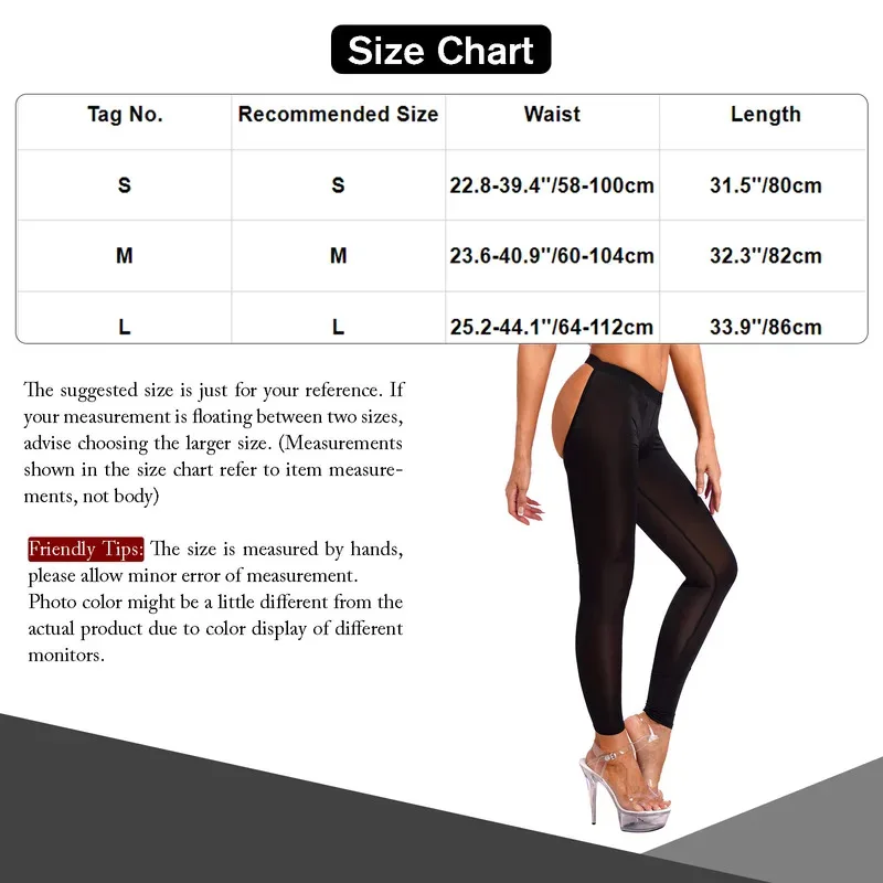 Sky01 Womens Low Waist Open Butt Stretchy Leggings Solid Color Cutout Elastic Waistband Skinny Pants Lingerie NightwearSd01$