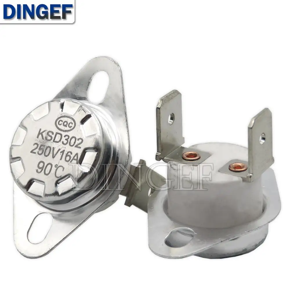 10PCS KSD302 16A 250V 40 ~ 150 Degree Ceramic KSD301 Normally Closed / Normally open Temperature Switch Thermostat 40C 45C