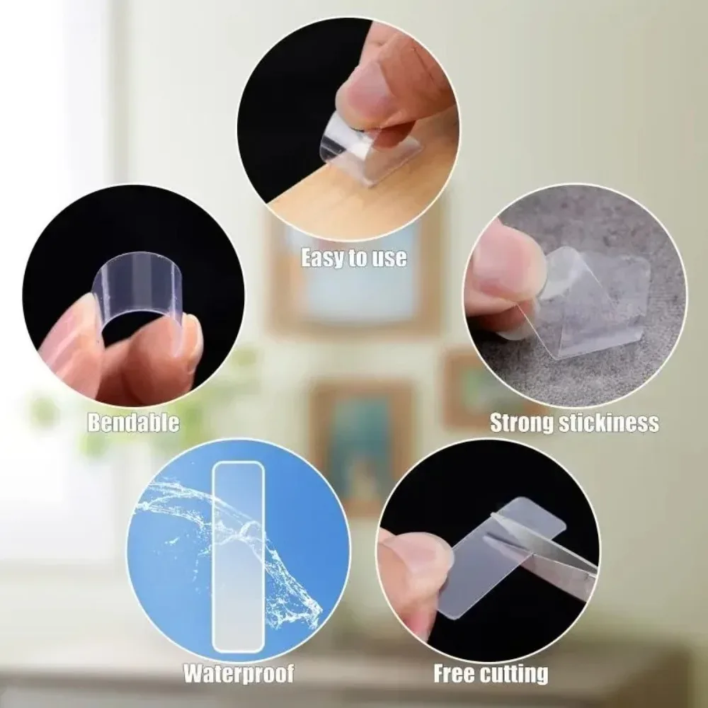 

Transparent double-sided adhesive tape, strong double-sided adhesive tape, waterproof wall stickers suitable for bathrooms