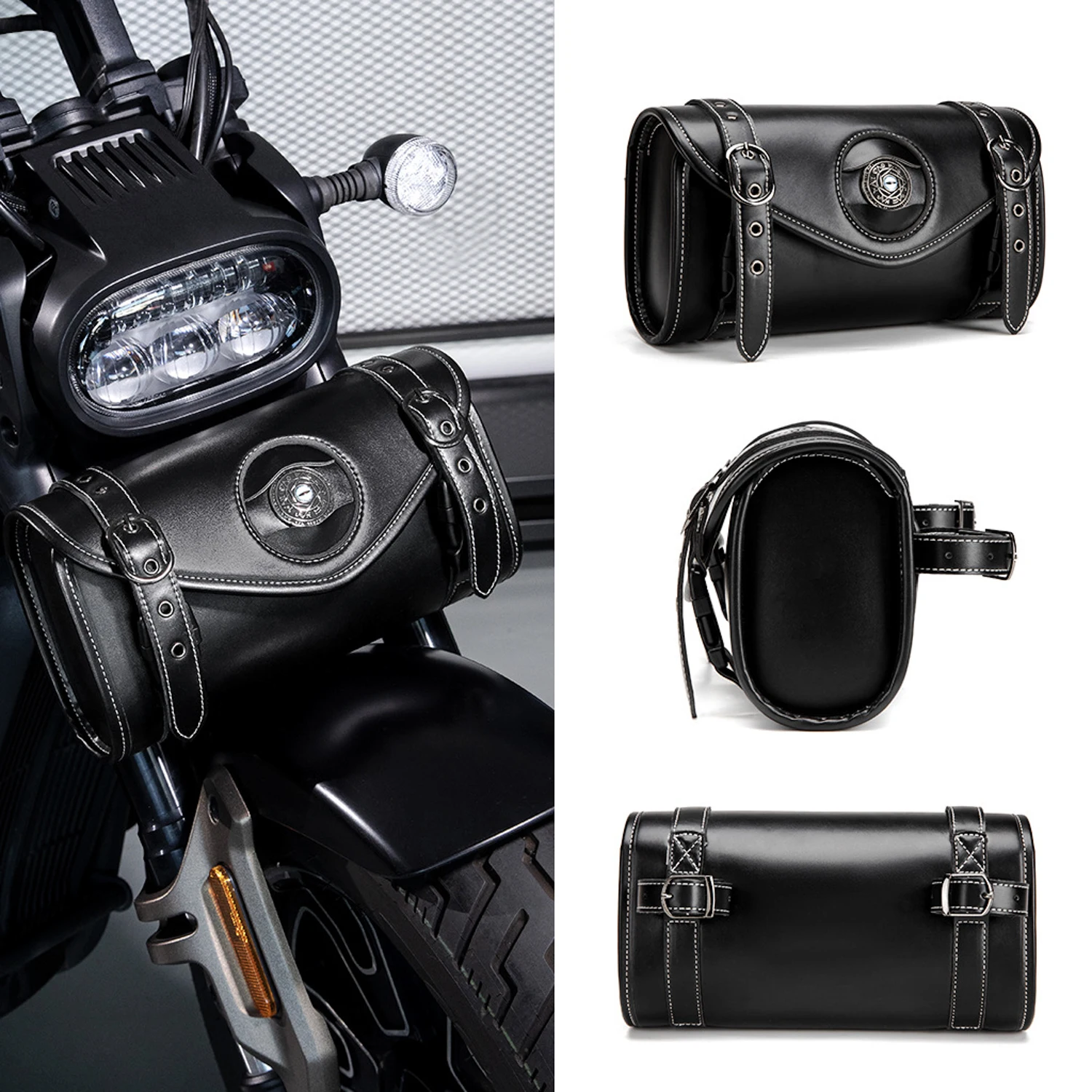 Luggage bag for the front and side of a motorcycle during travel, outdoor leisure tool handbag, universal for motorcycles