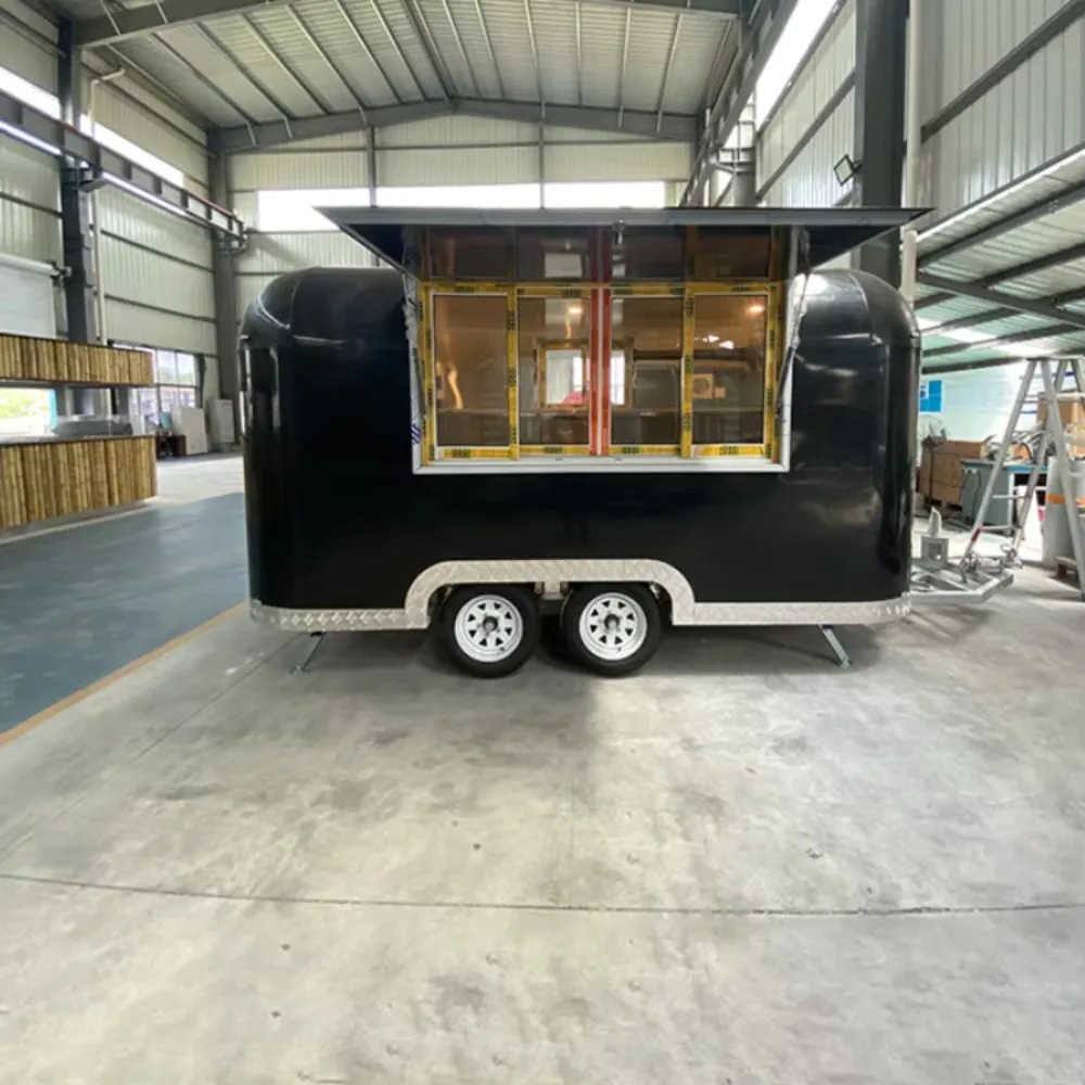 Venta al por mayor, remolque de alimentos totalmente equipado, refrigeración de alta capacidad, helado móvil, postre congelado, remolque expendedor, precio de fábrica