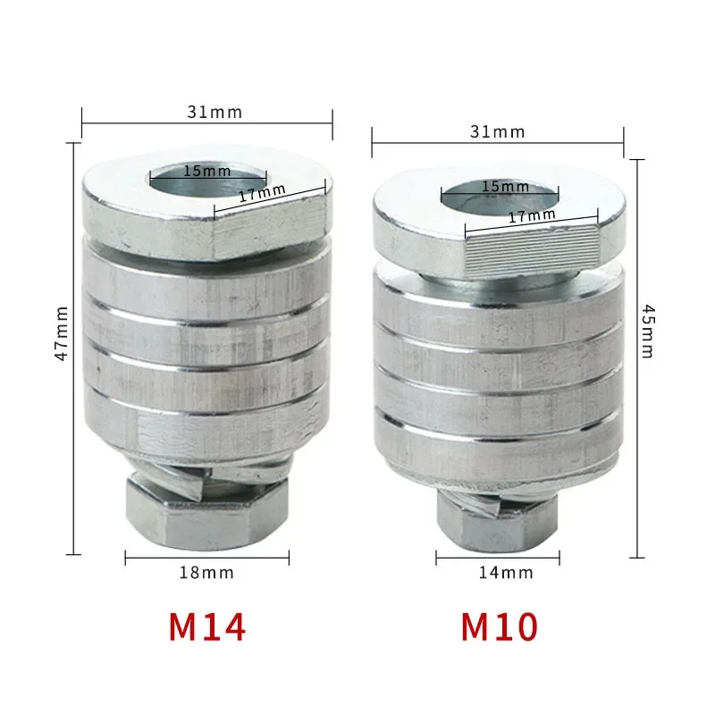 Adaptateur de meuleuse d\'angle de type 100/125 vers convertisseur de machine rainuré, tête de modification rapide pour rainurage, M10, M14