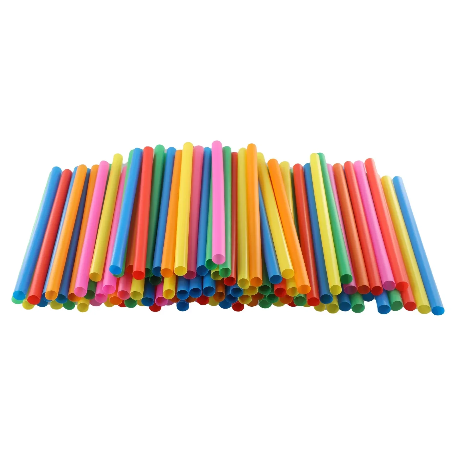 Milkshake Straws Straws Flat End Multi Color Oversized Tea Fat Drinking Smoothie 100Pcs 21cm Colorful Practical