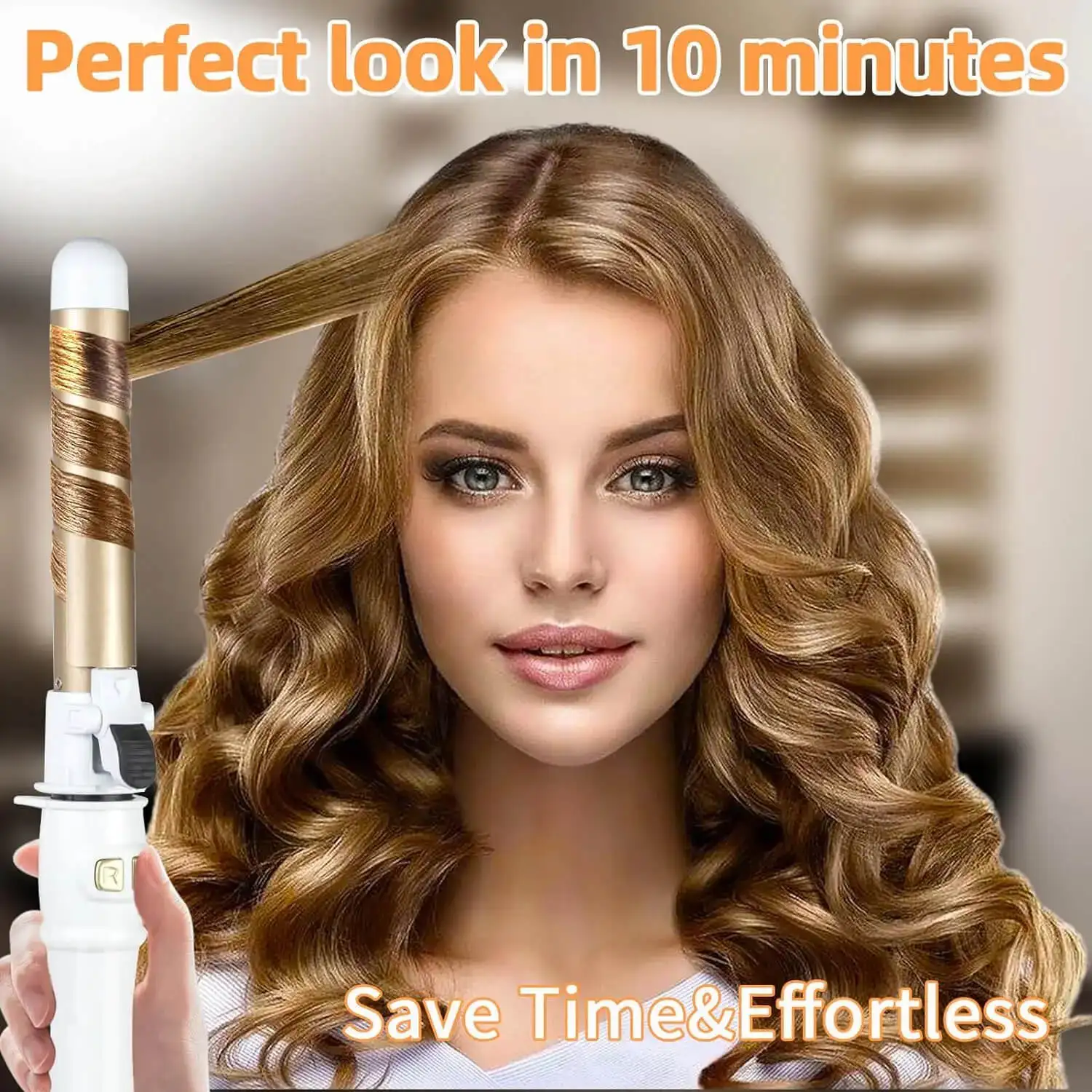 

28mm Ceramic Fully Automatic Rotating Curling Iron Professional Hair Curling Tools for Big Waves and Effortless Styling