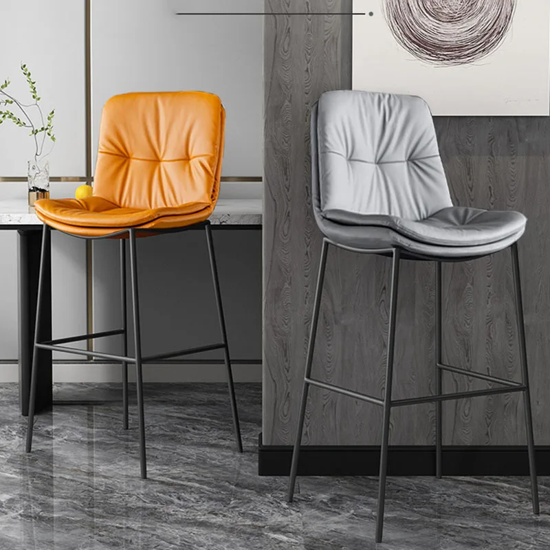 Minimalist Metal Luxury Bar Chairs Designer Modern Make Up High Throne Bar Chairs Vanity Office Barstoel Furniture Bar XY50BC