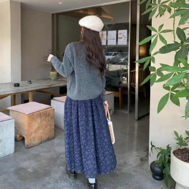 الأميرة الأزهار تنورة فتاة الموضة عادية مثير تنورة طويلة تنوعا ربيع الخريف الملابس تبدو رقيقة ارتداء خارج هدية الفتاة