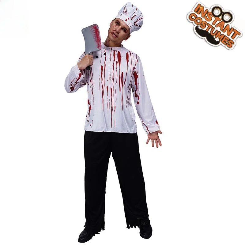 New Men's Horror Doctor Costume loween Par Stage Performance Cosplay Outfit Bloodthirs Medical Attire for Men