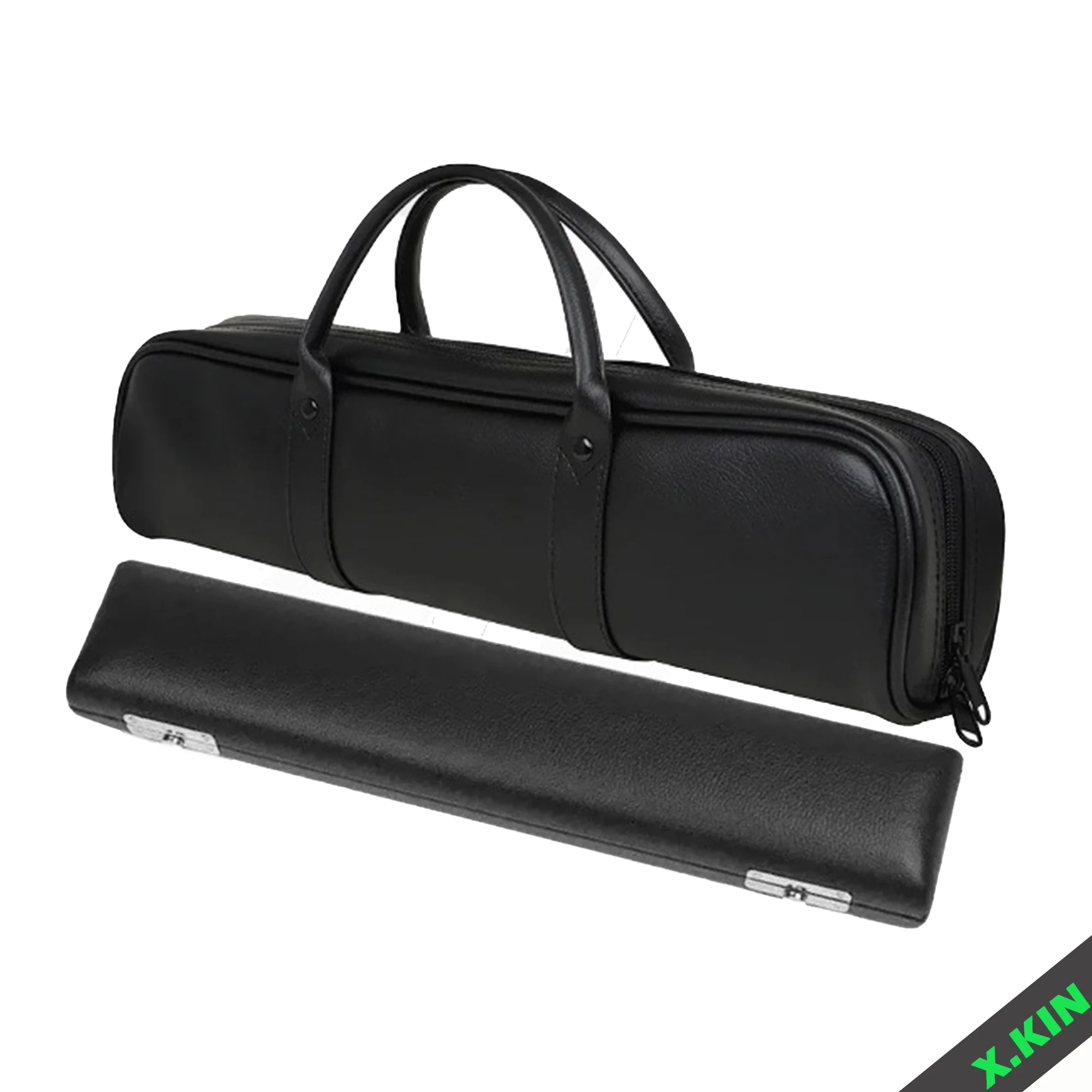 16/17-Hole Flute Storage Case Leather Wooden Accompanying Case Carrying Case Instrument Flute Single Shoulder Soft Bag