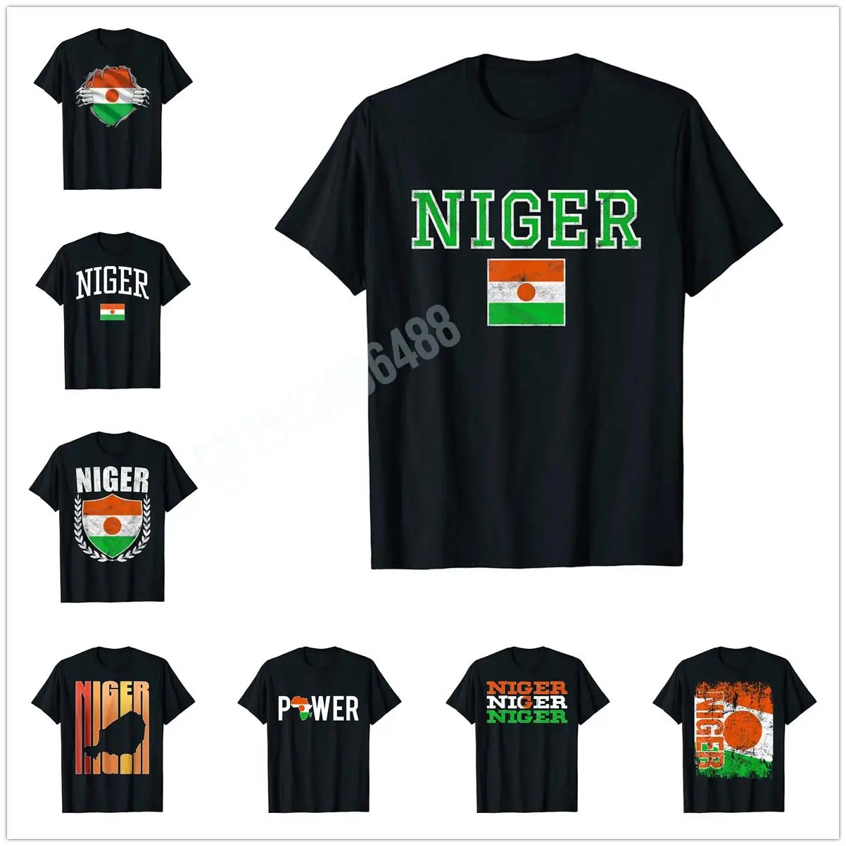 Camiseta com mais design da bandeira do Níger, camiseta do orgulho do Níger para homens e mulheres, camiseta hip hop, camisetas 100% algodão