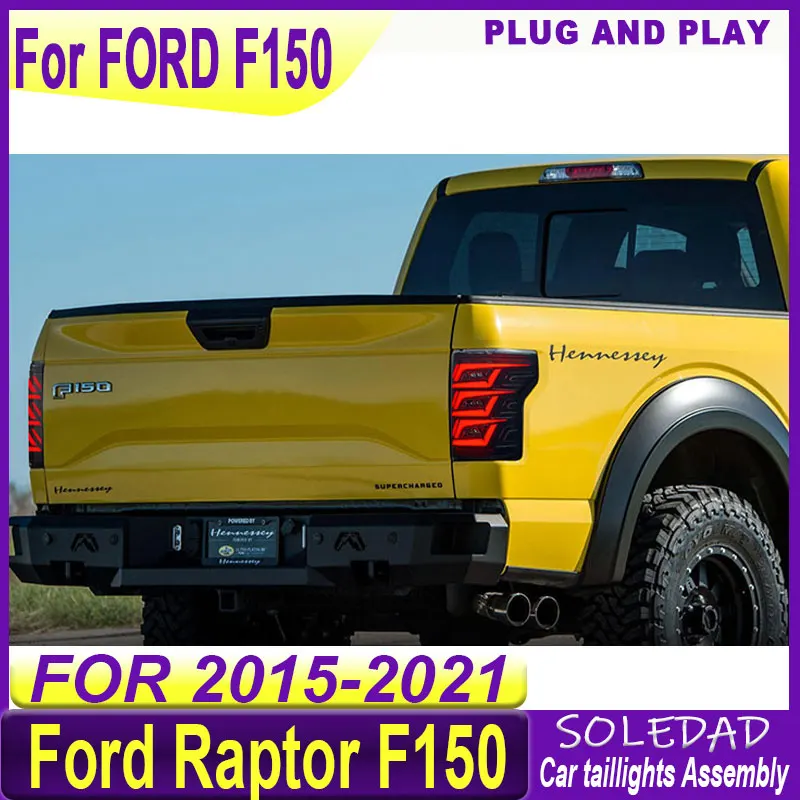 2pcs Car Tail Light Assembly For Ford Raptor F150 2015-2021 LED Brake Signal Light Car LED Tail Light Tuning Parts Plug and play