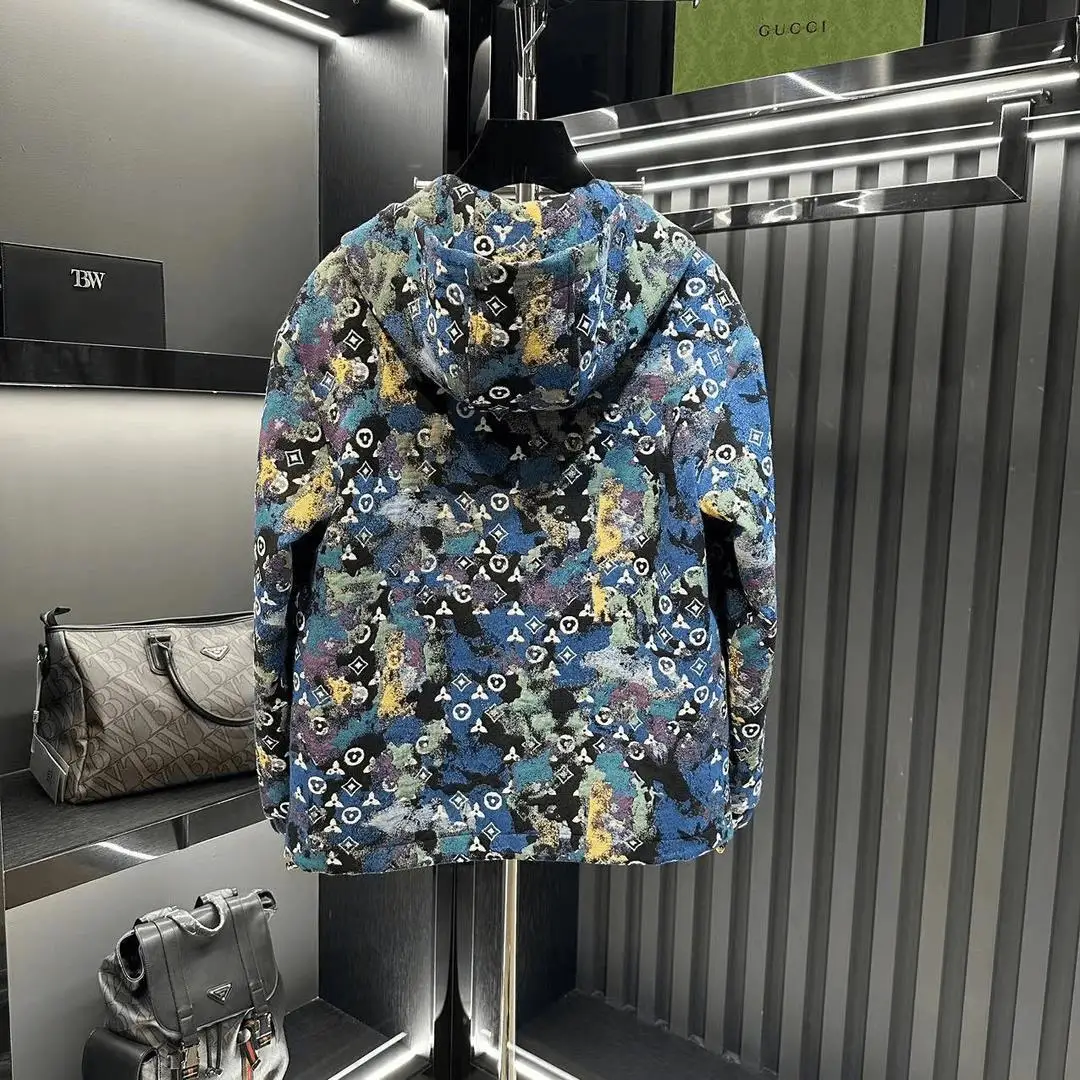 American retro trendy brand lazy style casual men's hooded long-sleeved jacket jacket wearing zipper trend ruffian handsome