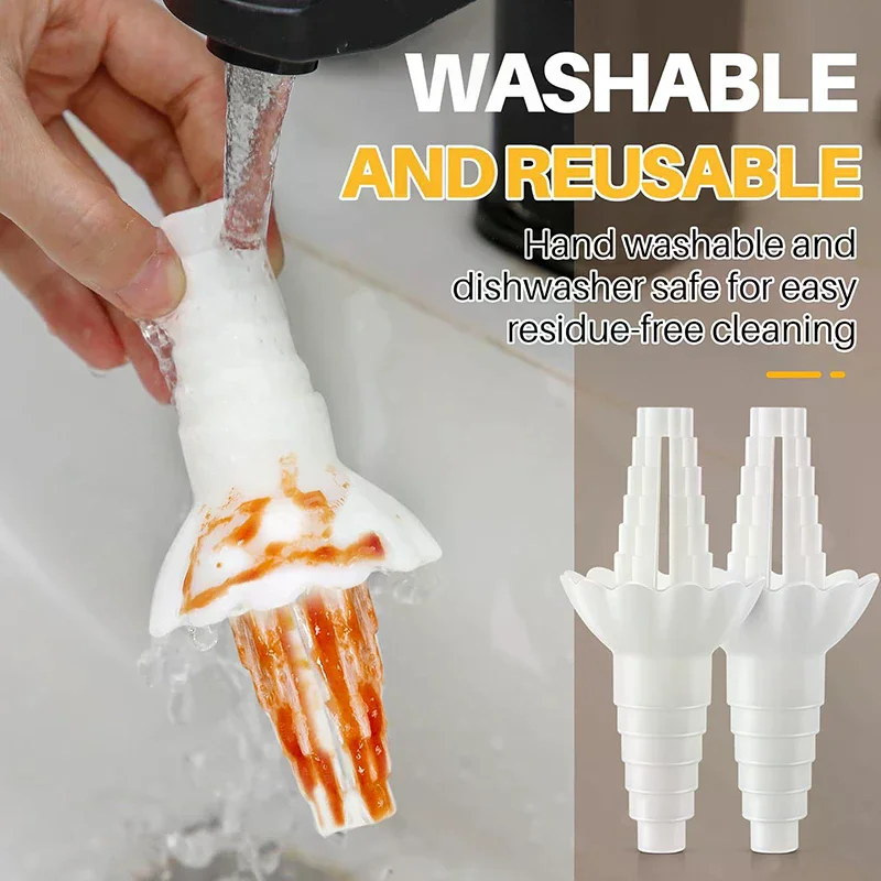 Universal Bottle Emptying Kit - Reusable Liquid Transfer Connector With No Waste Funnel Adapter, Compatible With Soap, Shampoo
