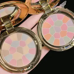 GUICAMI Pancake Makeup Powder Highlighter Palette Facial Makeup Palette Facial Contour Palette Long Lasting Oil Control