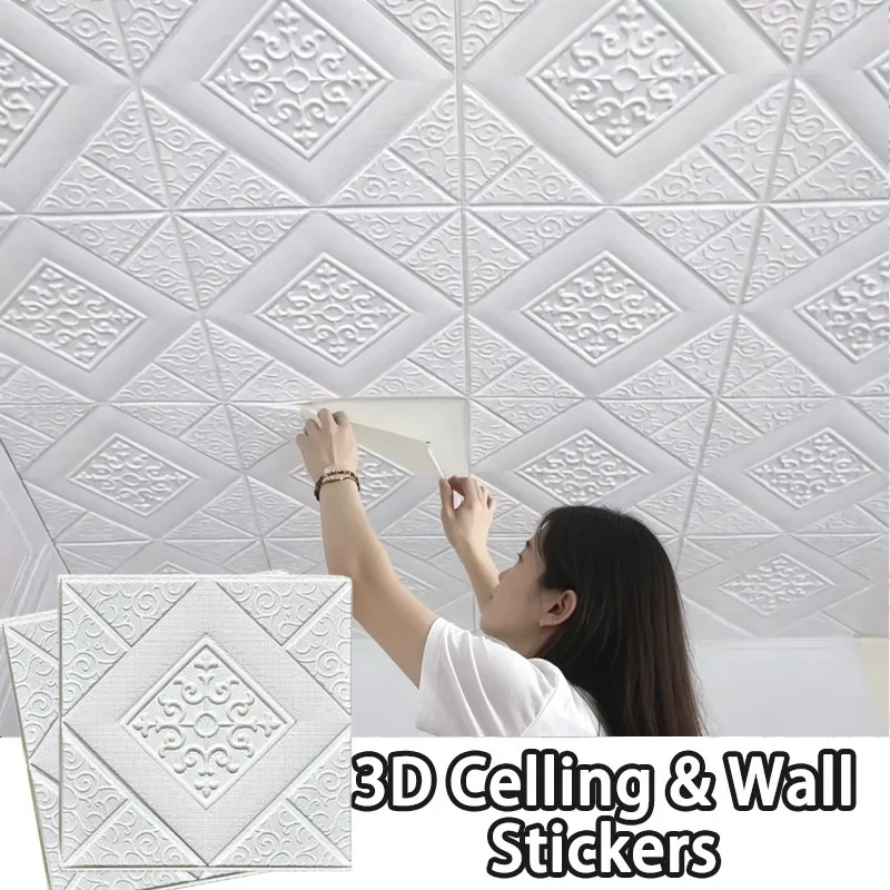 Imitation Brick Wallpaper 10-30pcs 35x35cm Self Adhesive Damp Resistant Wall Sticker Bedroom Living Interior Decor