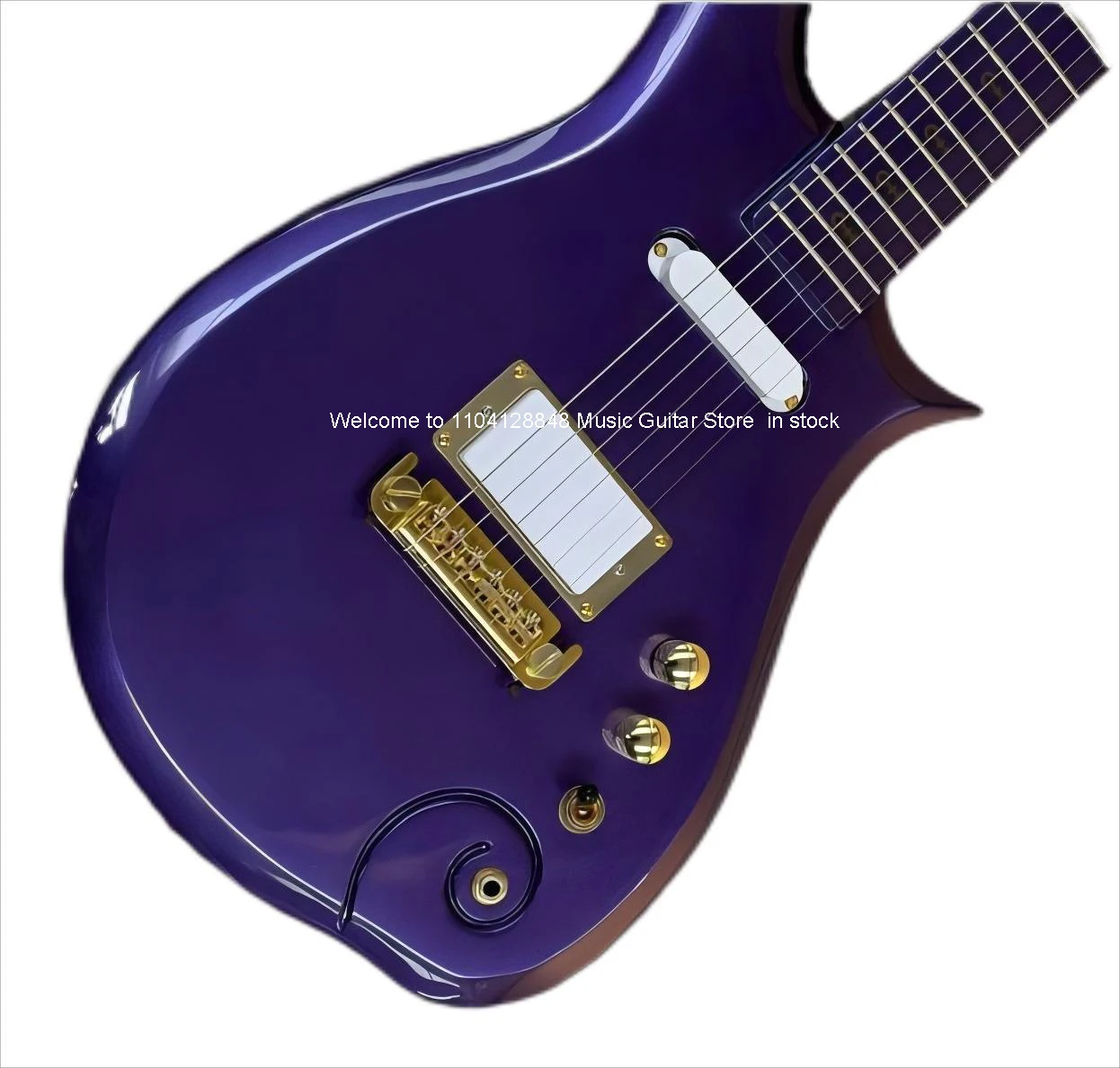 CloudPrince Alien Electric Guitar Professional Performance Blue Neck Hot Sale Rosewood BackSide with Ebo