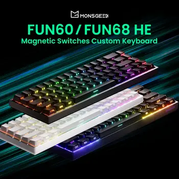 Akko MonsGeek FUN68 FUN60 PRO&MAX HE magnetická klávesnice 60% 65% herní klávesnice s rychlým spouštěním 8K, vlastní klávesnice pro hráče, esporty 12 nejlepší prodej Asus XG Station Pro EGPU - №1