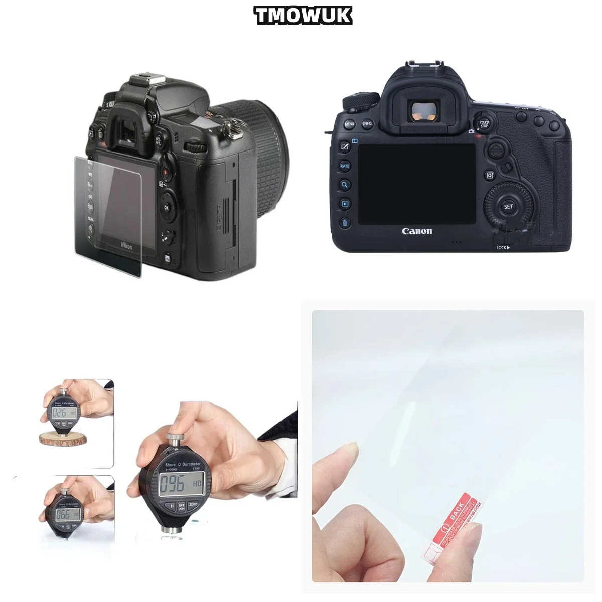 For Canon 600D 60D EOSM2 EOSM, Easy-to-Apply Anti-Scratch Camera Screen Protector