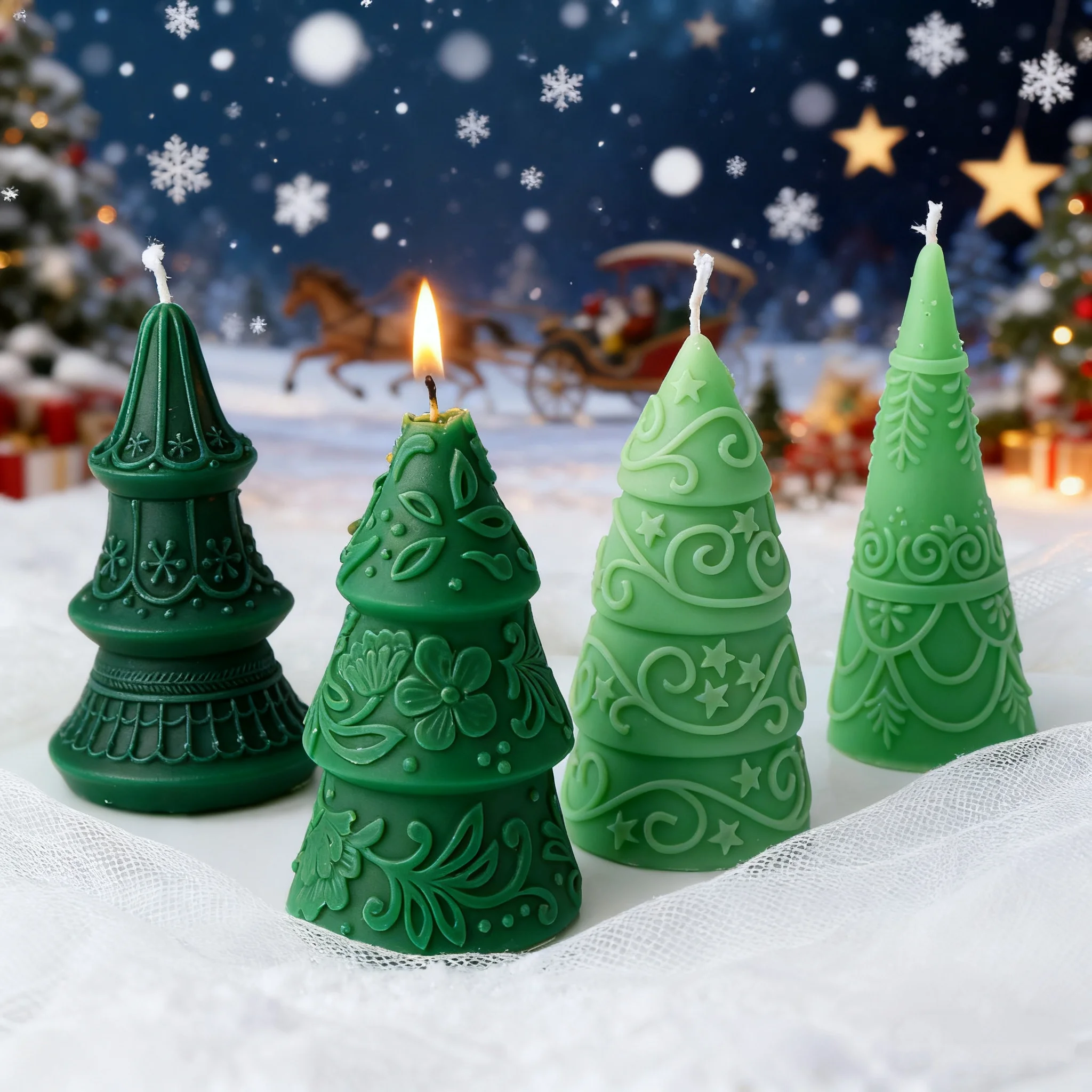 Vine Embossed  Christmas Tree  - Candle Making Vinings 评论和价格